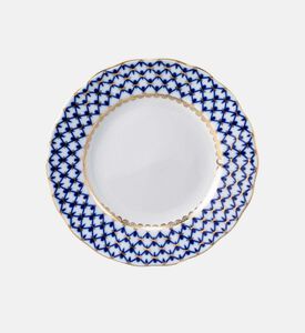 Cobalt Net Tulip Cake Plate