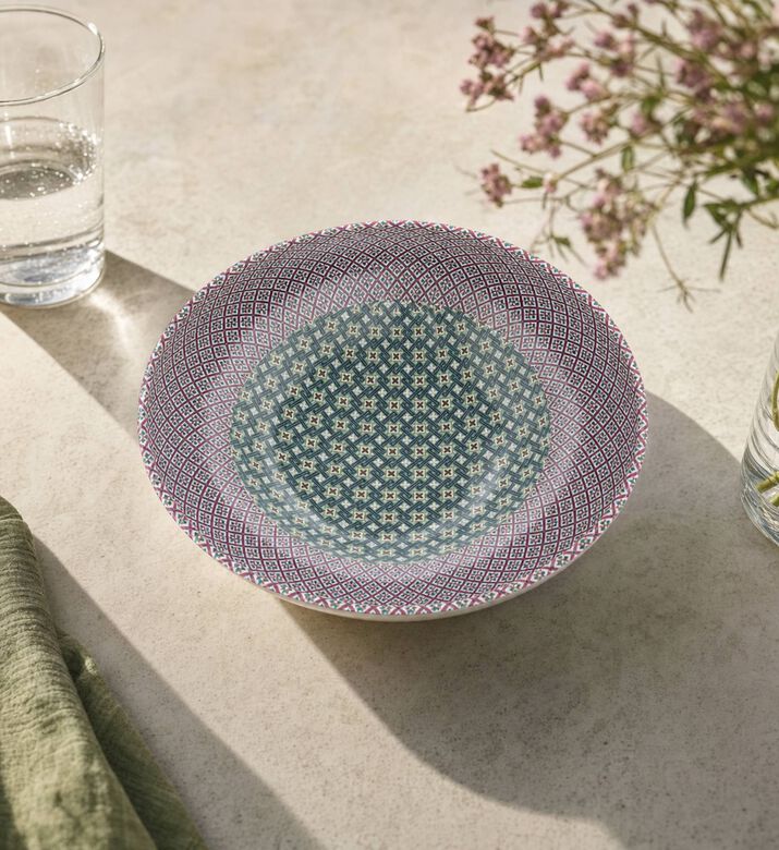 Images D'Orient Matea Melamine Round Bowl, Model View