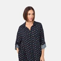 Geo-print Long-sleeve Sleepshirt