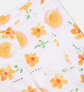 بنطال قطن بطبعة أزهار للبنات