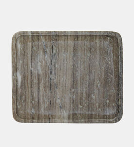 صينية رخام منخفضة الحافة مستطيلة