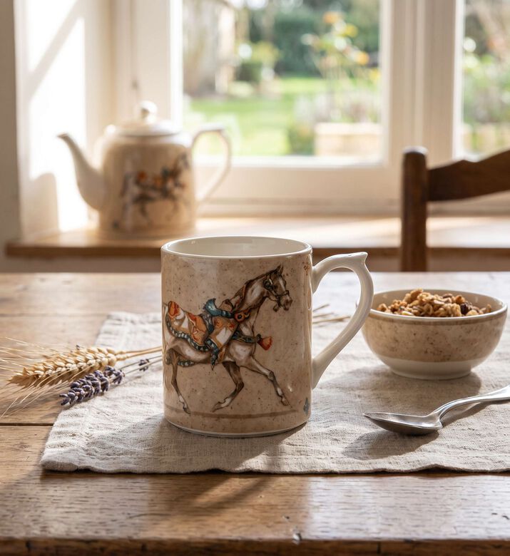 Gien Chevaux Du Vent Mug, Model View