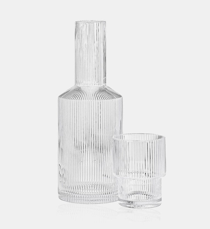 Salt and Pepper Vera Glass Carafe- Tumbler 2-piece Set, Packshot View