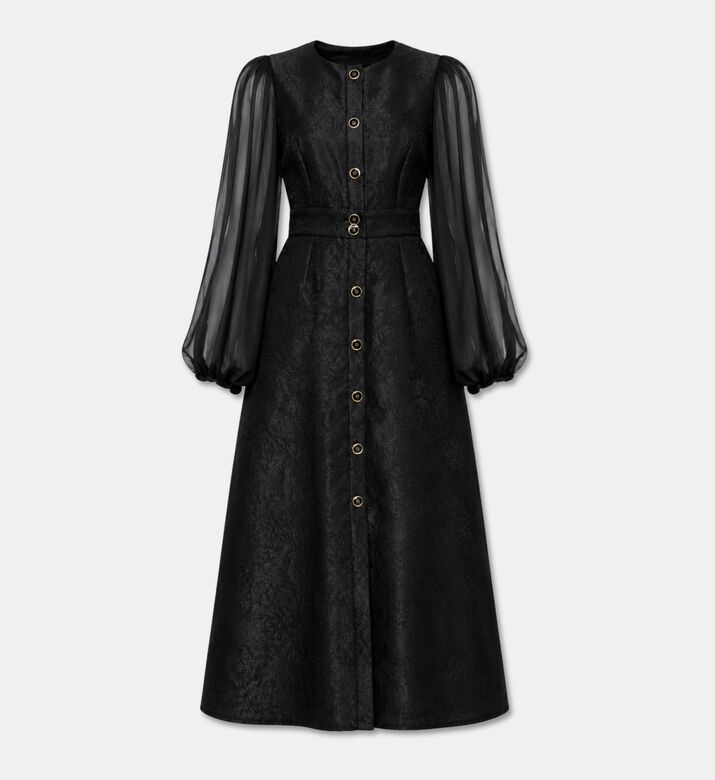 Poca and Poca Button-front Midi Dress, Packshot View