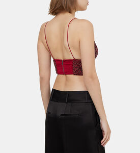 بلوزة حمالة كارلي كريستال مزينة