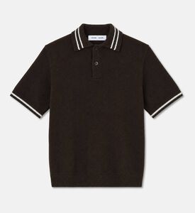Samsoe Sapedro Textured Tipped Knit Polo Shirt, Packshot View