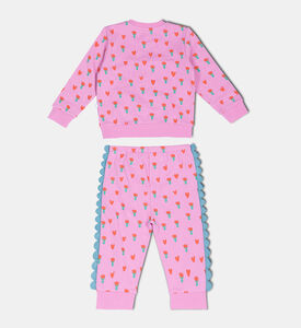 بدلة رياضية مطبوعة بالصوف التوليب