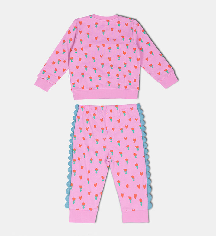 Tulips Fleece Printed Tracksuit