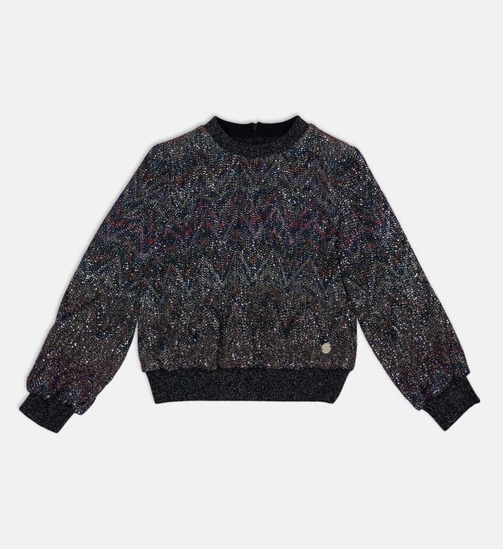 Sequin-embellished Long-sleeve Top