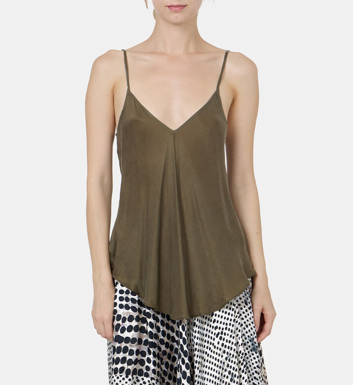 Sleeveless Silk Top
