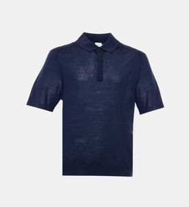 Merino Wool Polo-style Sweatshirt