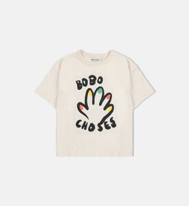 Bobo Choses Logo-detail Colorful Hand-print Short-sleeve T-shirt, Packshot View