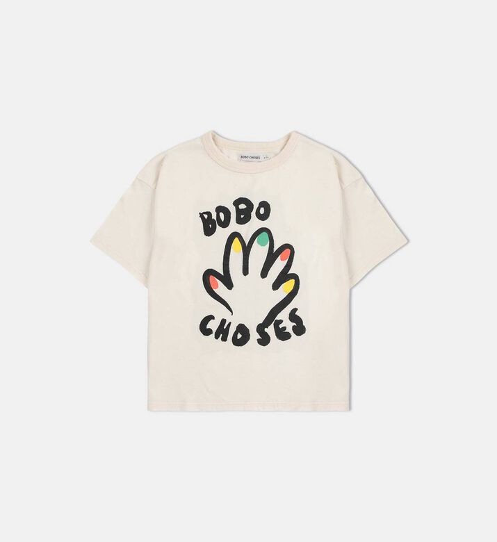 Bobo Choses Logo-detail Colorful Hand-print Short-sleeve T-shirt, Packshot View