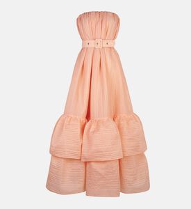 فستان بنمط باندو بخصر ضيق