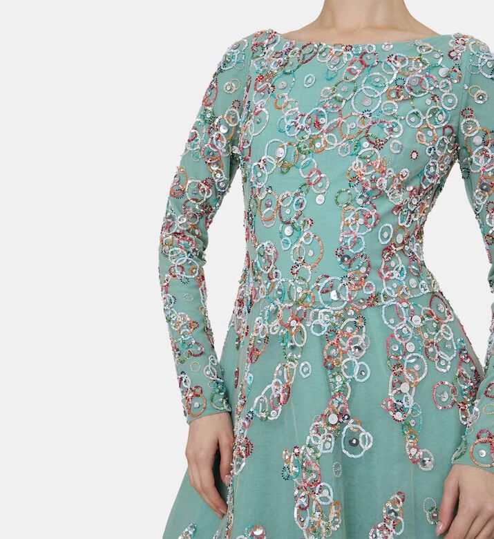 Embellished Flowing Silhouette Gown