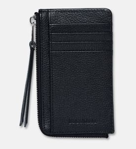 Zadig et Voltaire Leather Flap Pocket Card Holder, Silver, Packshot View