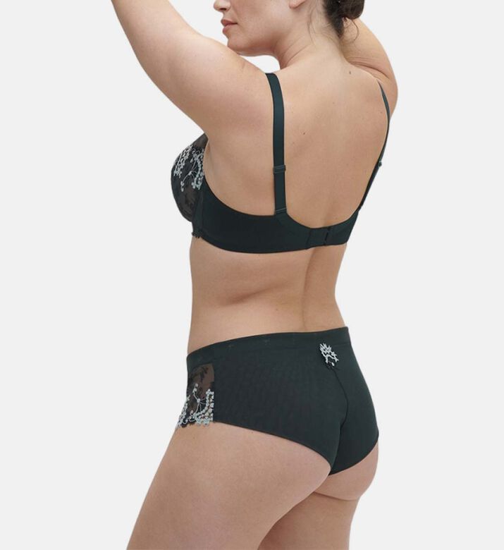 Wish Embroidered Satin Tanga Shorty