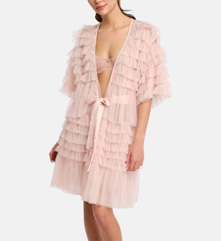 Short-sleeve Ruffle Design Cover-up