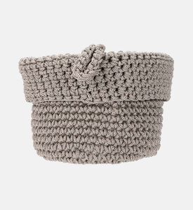 مجموعة من 3 قطع تخزين من النسيج باللون الرمادي