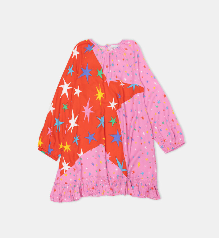 Star Printed A-line Woven Dress