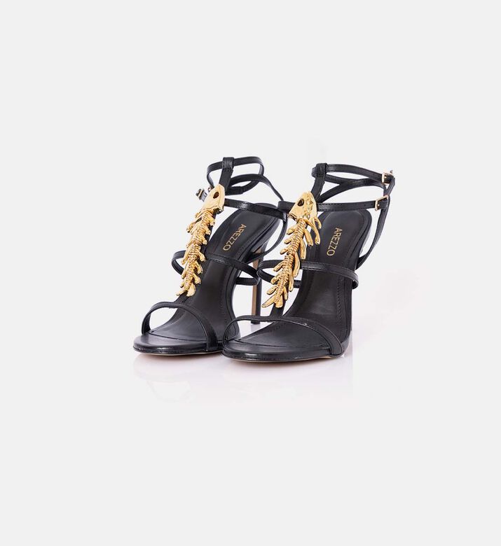 Fish-detail Stiletto Sandals