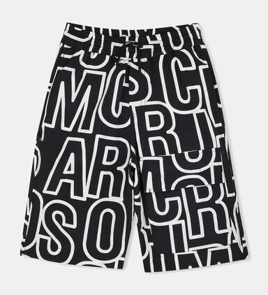 All-over Letter Print Shorts