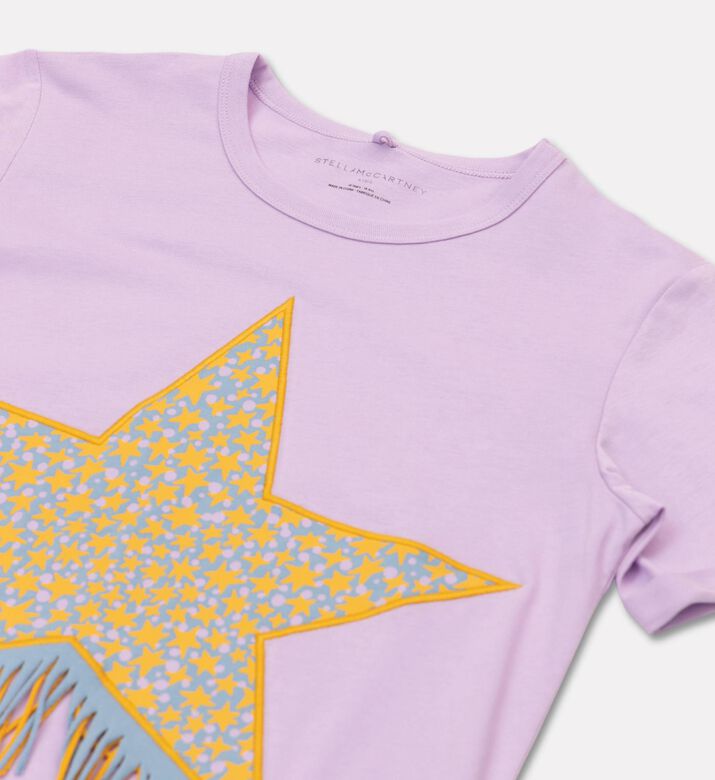 Stella McCartney Fringed Star Embellished T-shirt, Packshot View