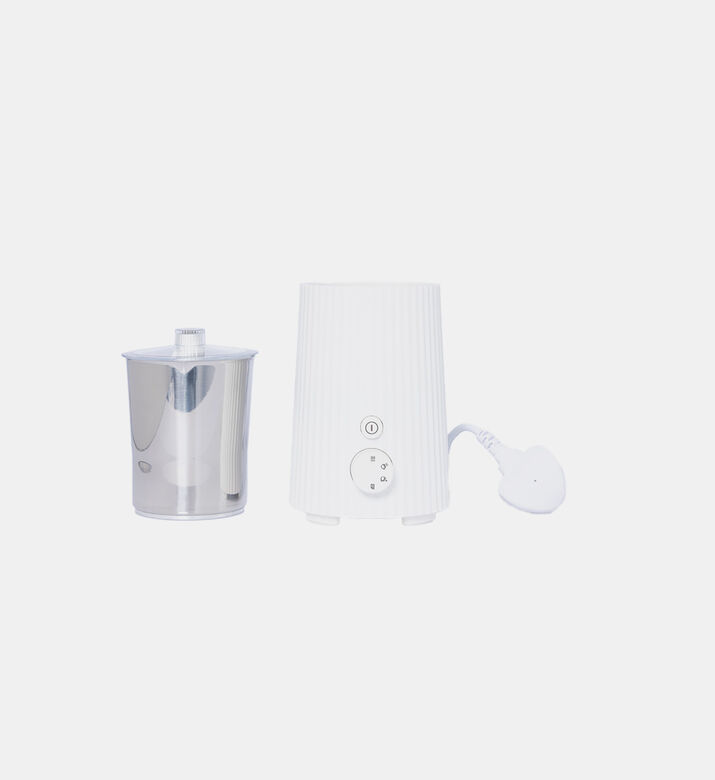 Front Button Plissé Milk Frother 12x22.5x17 Cm