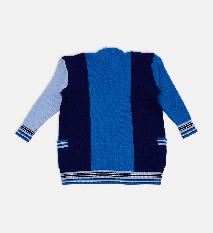 كارديغان طويل الأكمام محبوك بطبعة مخططة