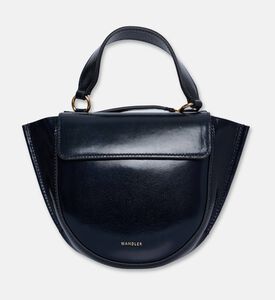 Wandler Hortensia Lizard Piccola Bag, Navy, Packshot View