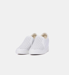 Baldinini Diamond Pattern Slip-on Sneakers, White, Eu-41, Packshot View
