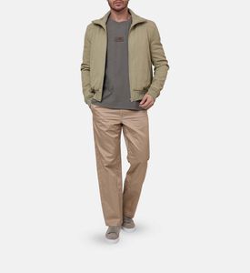 بنطال واسع الساقين بإغلاق بزر