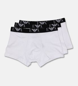 Emporio Armani Logo-waistband 3-pack Low-rise Boxers, White, Xl, Packshot View