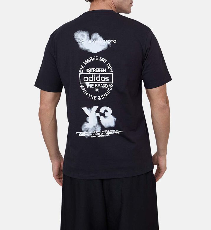 تيشيرت قطن بياقة دائرية وأكمام قصيرة