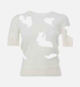 سويت شيرت قصير الأكمام منسوج