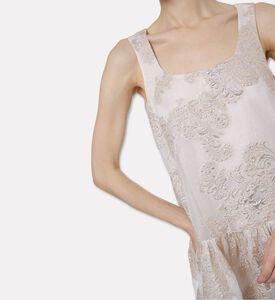 Anouki Metallic Damask Pattern Maxi Dress, Model View