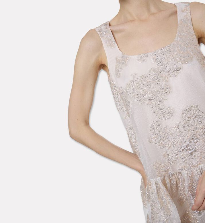 Anouki Metallic Damask Pattern Maxi Dress, Model View