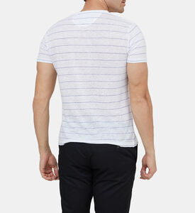 Linen Stripped Classic-fit T-shirt