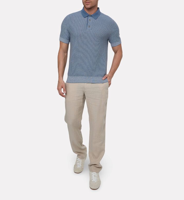 Vince Short-sleeve Button Placket Polo, Model View
