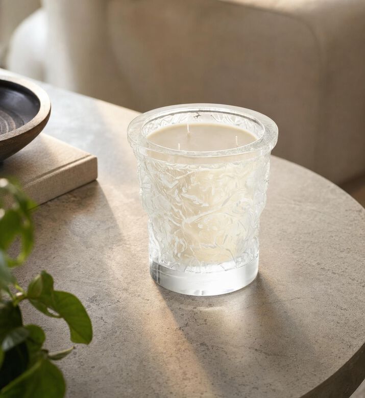Lalique Foret Crystal Candle Vase, Model View