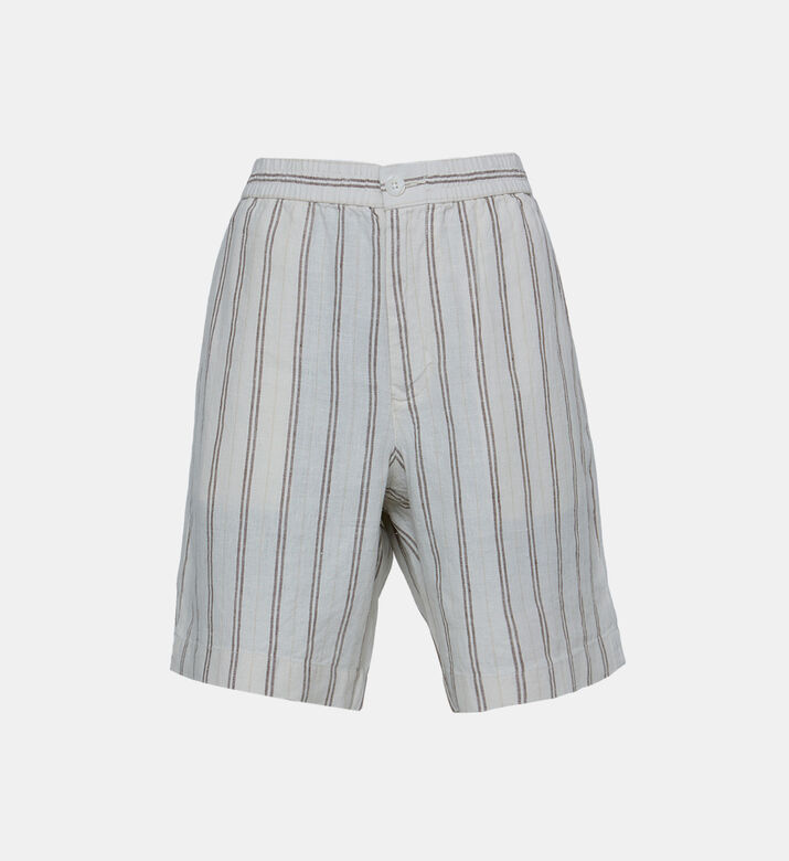 شورت غير رسمي بنقشة مخططة