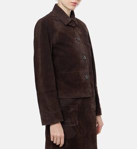 Zadig et Voltaire Suede Long-sleeve Jacket, Model View