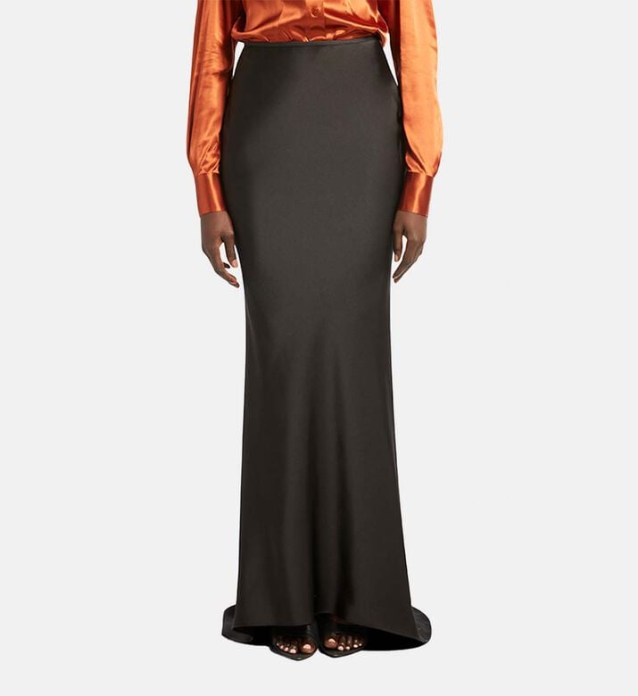 Satin Mermaid-style Maxi Skirt