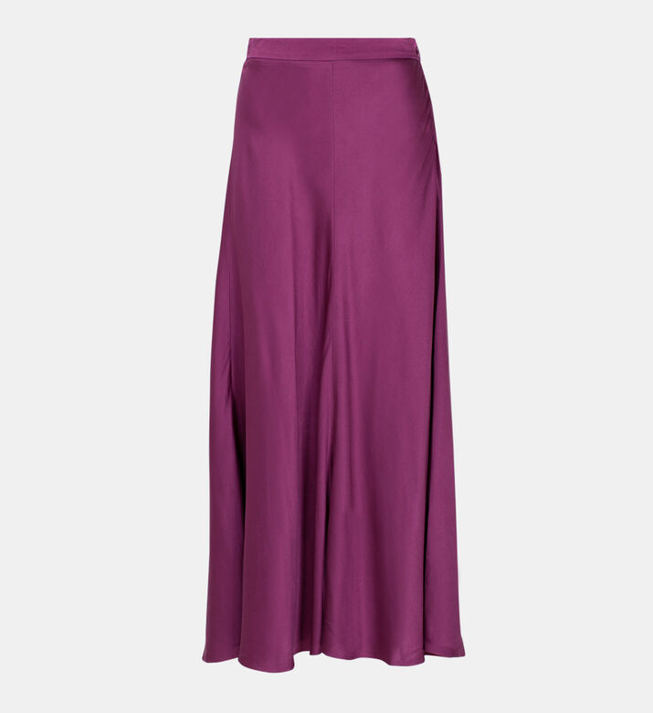 High-waisted Silk Satin Skirt
