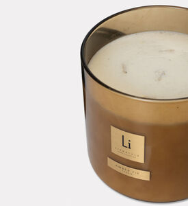 Life Style Home Amber Fie Xxl Luxury Amber Glass Candle, Packshot View