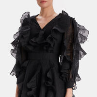 Midi Ruffle Sleeves Dress