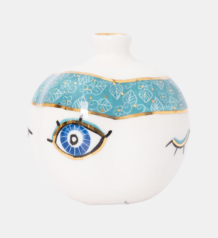 Noorena Evil Eye Gold Glazed Pomegranate Decorative, Gold, L, Packshot View