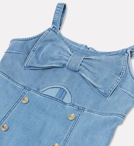 Twinset Denim Bow-accent Cut-out Dress, Packshot View
