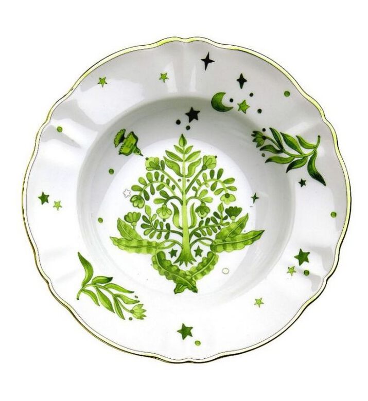 Floral Decal Dinner Plate
