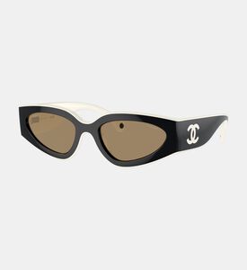 Chanel Two-tone Cat-eye Polarized Aerodynamic Sunglasses, Packshot View